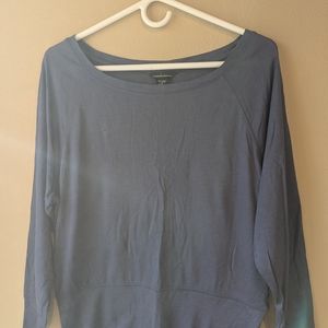 Moda International Blue 3/4 Sleeve Relaxed Hoodie